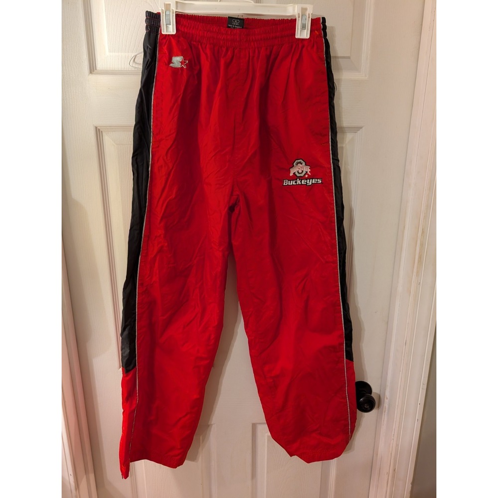 Vintage Starter Ohio State Buckeyes Track Windbreaker Pants Men Sz M OSU College